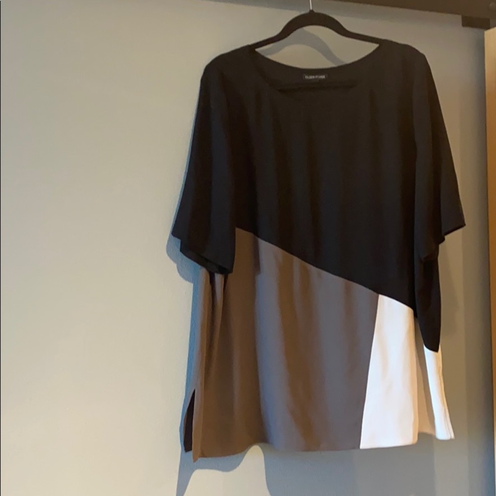 Eileen Fisher Color Block Blouse